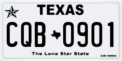 TX license plate CQB0901