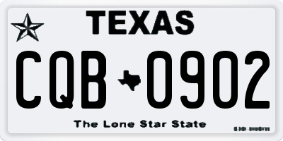 TX license plate CQB0902