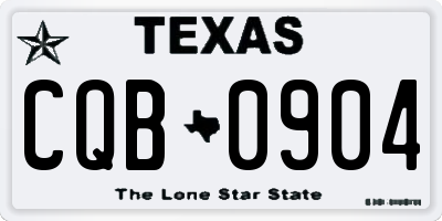 TX license plate CQB0904