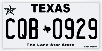 TX license plate CQB0929