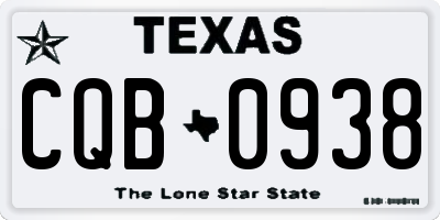 TX license plate CQB0938