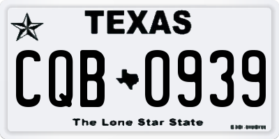 TX license plate CQB0939