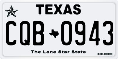 TX license plate CQB0943