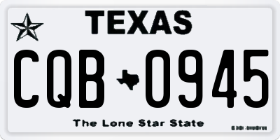 TX license plate CQB0945