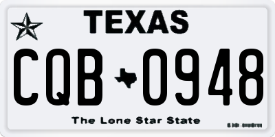 TX license plate CQB0948
