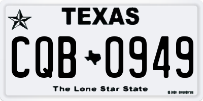 TX license plate CQB0949