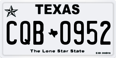 TX license plate CQB0952