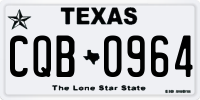 TX license plate CQB0964
