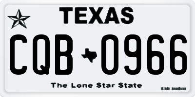 TX license plate CQB0966