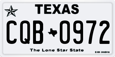 TX license plate CQB0972