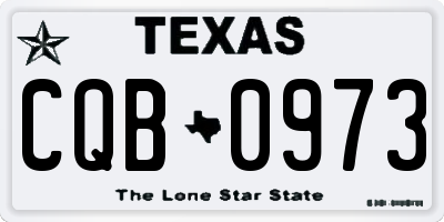 TX license plate CQB0973