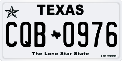 TX license plate CQB0976