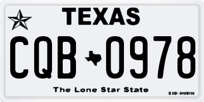 TX license plate CQB0978