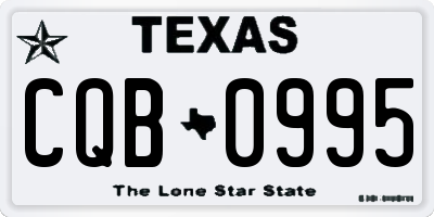 TX license plate CQB0995
