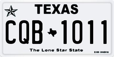 TX license plate CQB1011
