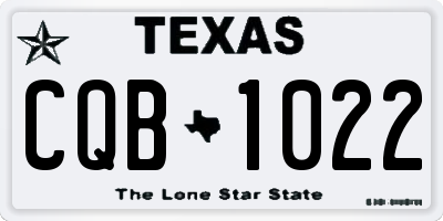 TX license plate CQB1022