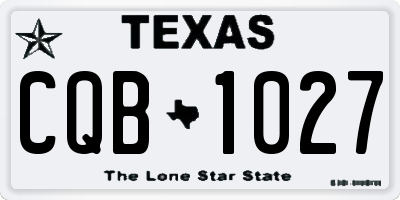 TX license plate CQB1027