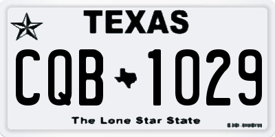 TX license plate CQB1029