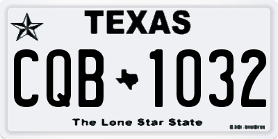 TX license plate CQB1032