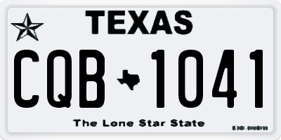 TX license plate CQB1041