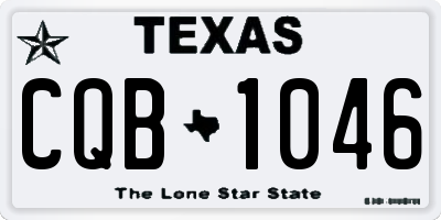 TX license plate CQB1046