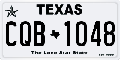 TX license plate CQB1048