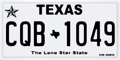 TX license plate CQB1049