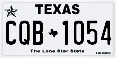 TX license plate CQB1054