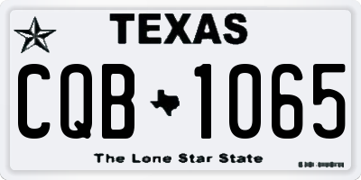 TX license plate CQB1065
