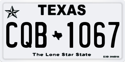 TX license plate CQB1067