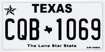 TX license plate CQB1069