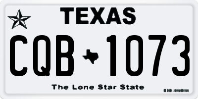 TX license plate CQB1073