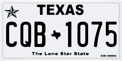 TX license plate CQB1075