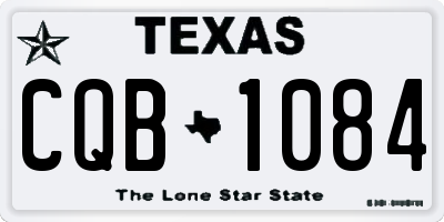 TX license plate CQB1084