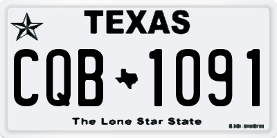 TX license plate CQB1091