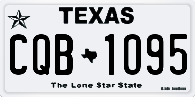 TX license plate CQB1095