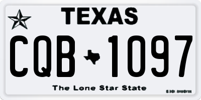 TX license plate CQB1097
