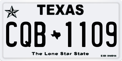 TX license plate CQB1109