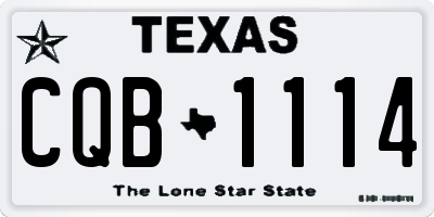 TX license plate CQB1114