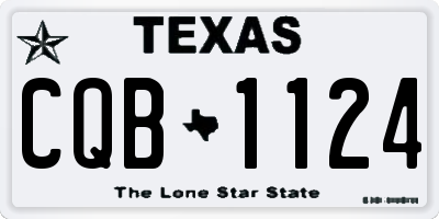 TX license plate CQB1124