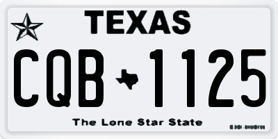 TX license plate CQB1125