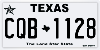 TX license plate CQB1128