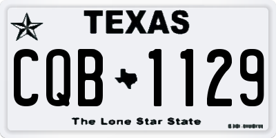 TX license plate CQB1129