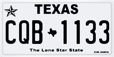 TX license plate CQB1133
