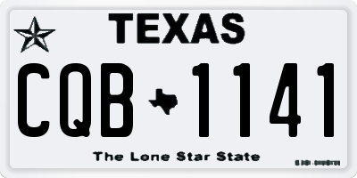 TX license plate CQB1141