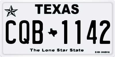 TX license plate CQB1142