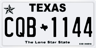 TX license plate CQB1144