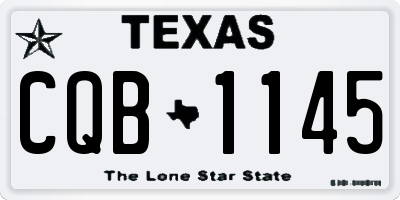 TX license plate CQB1145