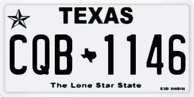 TX license plate CQB1146