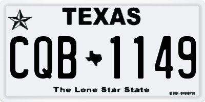 TX license plate CQB1149
